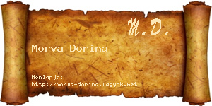 Morva Dorina névjegykártya