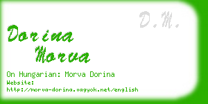 dorina morva business card